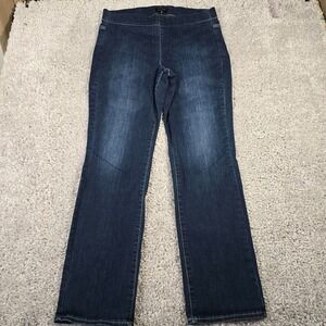 NYDJ Jeans Womens 0X Blue Sculpt Her Pull On Straight Lift tuck Stretch Denim